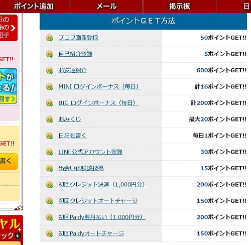 出会い系のプロフ